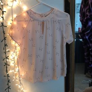 pink dress shirt with kittens on it